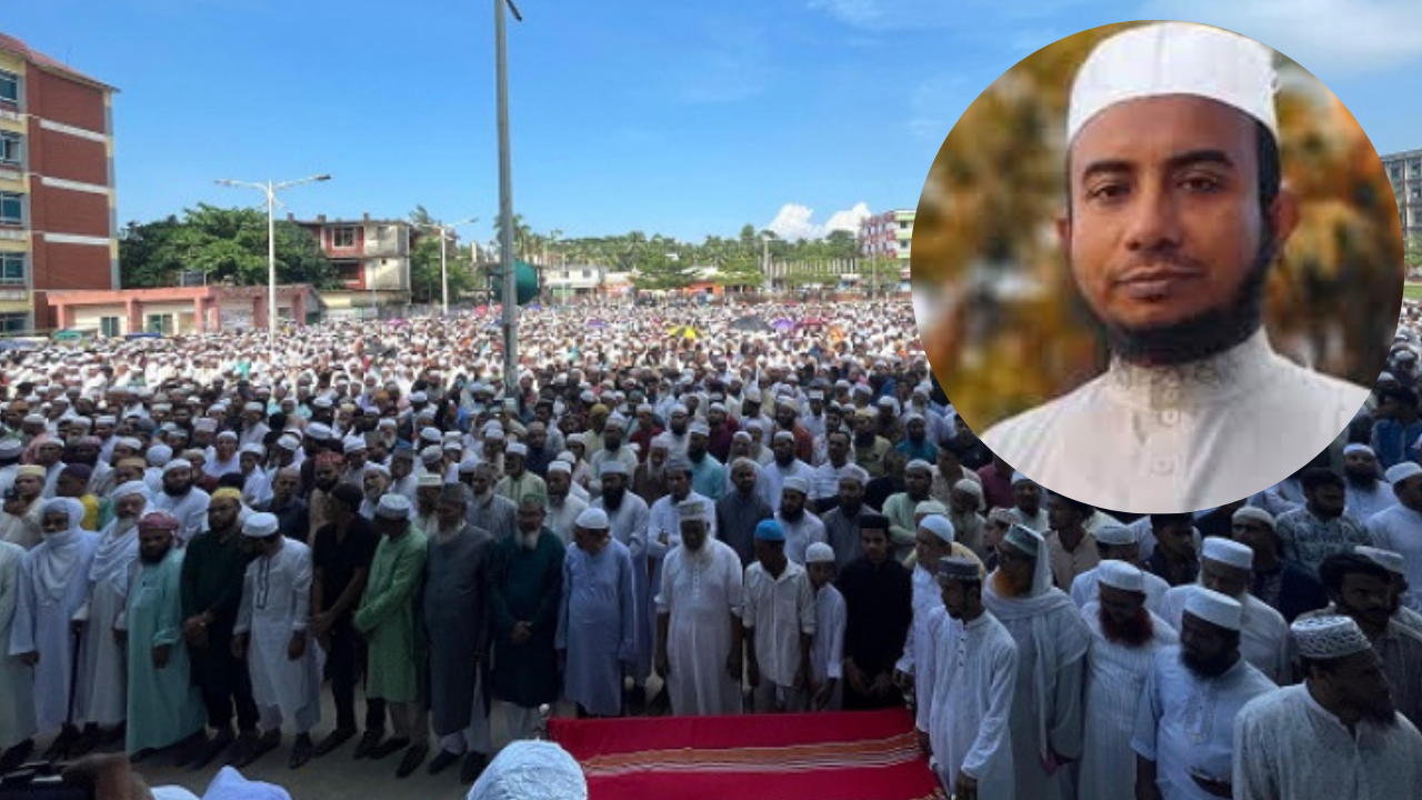 ভোলায় নোমানীর জানাজা থেকে প্রশাসনকে ৪৮ ঘণ্টার আলটিমেটাম